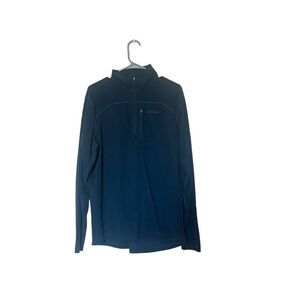 Bauer Mens Blue Long Sleeve Textured Half-Zip Pullover Sweater Size XL